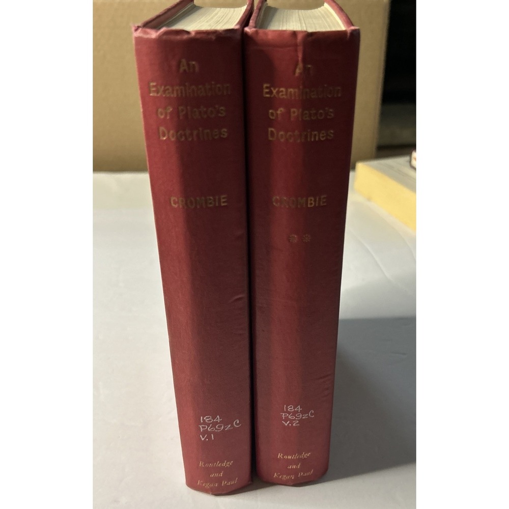 An Examination‎ of Plato's Doctrines. Vol. I&II. (I. M. Crombie ) RARE